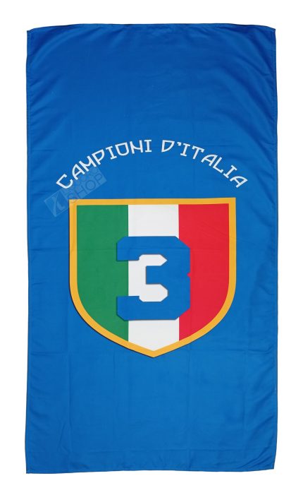 Telo Mare Napoli Campione d'Italia 3° Scudetto Tricolore in Microfibra cm 160x90